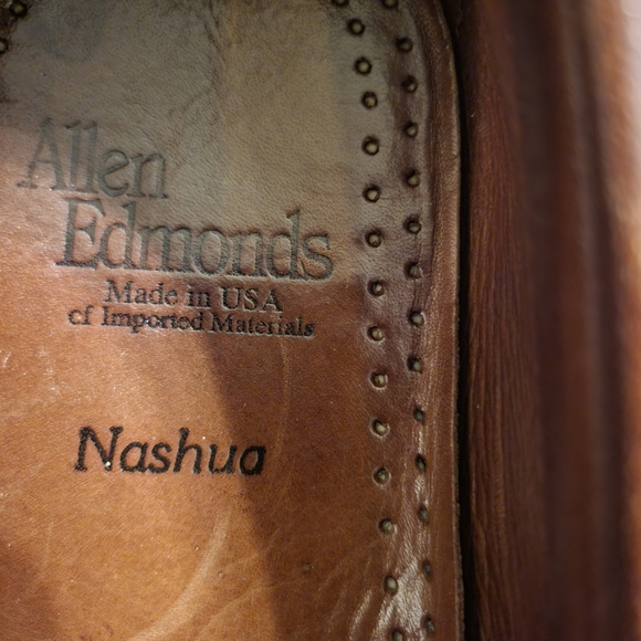 Allen Edmonds leather Kiltie slip on loafers dress shoes size 8.5 3E wide EEE - Picture 6 of 7